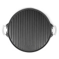 Cast Iron Round Grill Pan with Stainless Steel Handle, 42cm